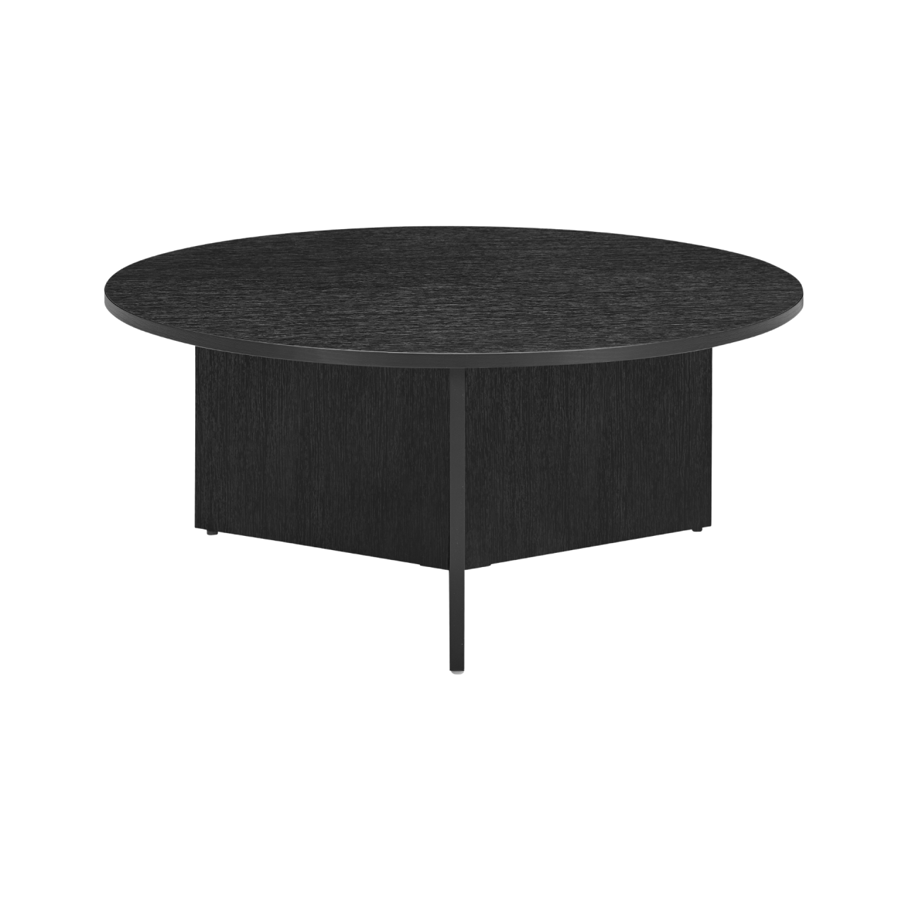 TWENTY10 DESIGNS Everyday Living Collection Nova Round Coffee Table in Black Woodgrain Finish
