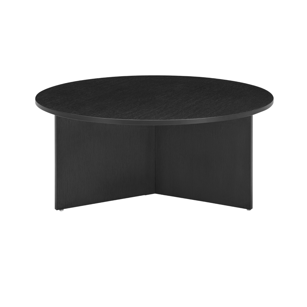 TWENTY10 DESIGNS Everyday Living Collection Nova Round Coffee Table in Black Woodgrain Finish