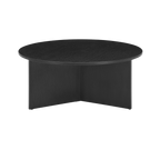 TWENTY10 DESIGNS Everyday Living Collection Nova Round Coffee Table in Black Woodgrain Finish