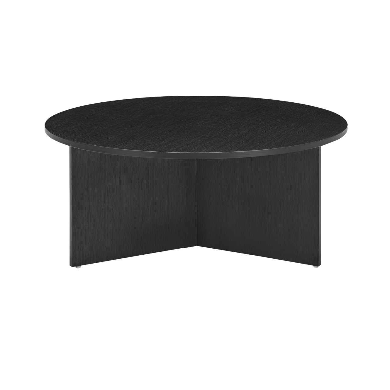 TWENTY10 DESIGNS Everyday Living Collection Nova Round Coffee Table in Black Woodgrain Finish