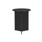 TWENTY10 DESIGNS Everyday Living Collection Nova Round Side Table in Black Woodgrain Finish