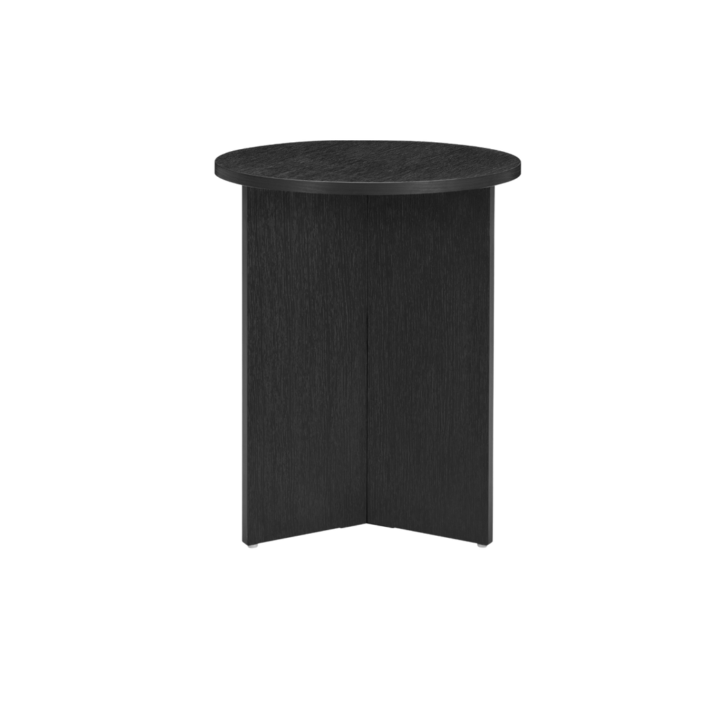 TWENTY10 DESIGNS Everyday Living Collection Nova Round Side Table in Black Woodgrain Finish