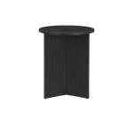 TWENTY10 DESIGNS Everyday Living Collection Nova Round Side Table in Black Woodgrain Finish