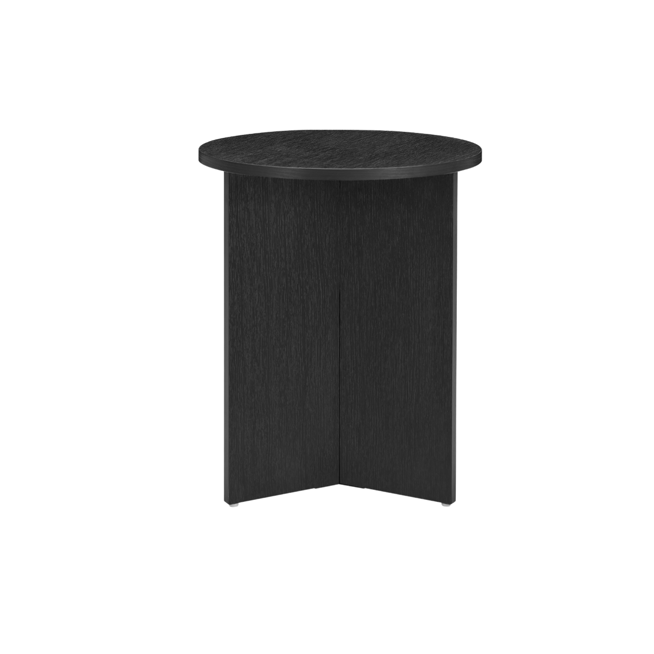 TWENTY10 DESIGNS Everyday Living Collection Nova Round Side Table in Black Woodgrain Finish
