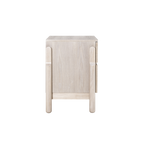 TWENTY10 DESIGNS Everyday Living Collection Whisper 2-Drawer Bedside Table/Nightstand, Eco-Friendly and Sustainable, in Rubberwood, Whitewashed Oak Finish, 57 x 40 x 59 cm