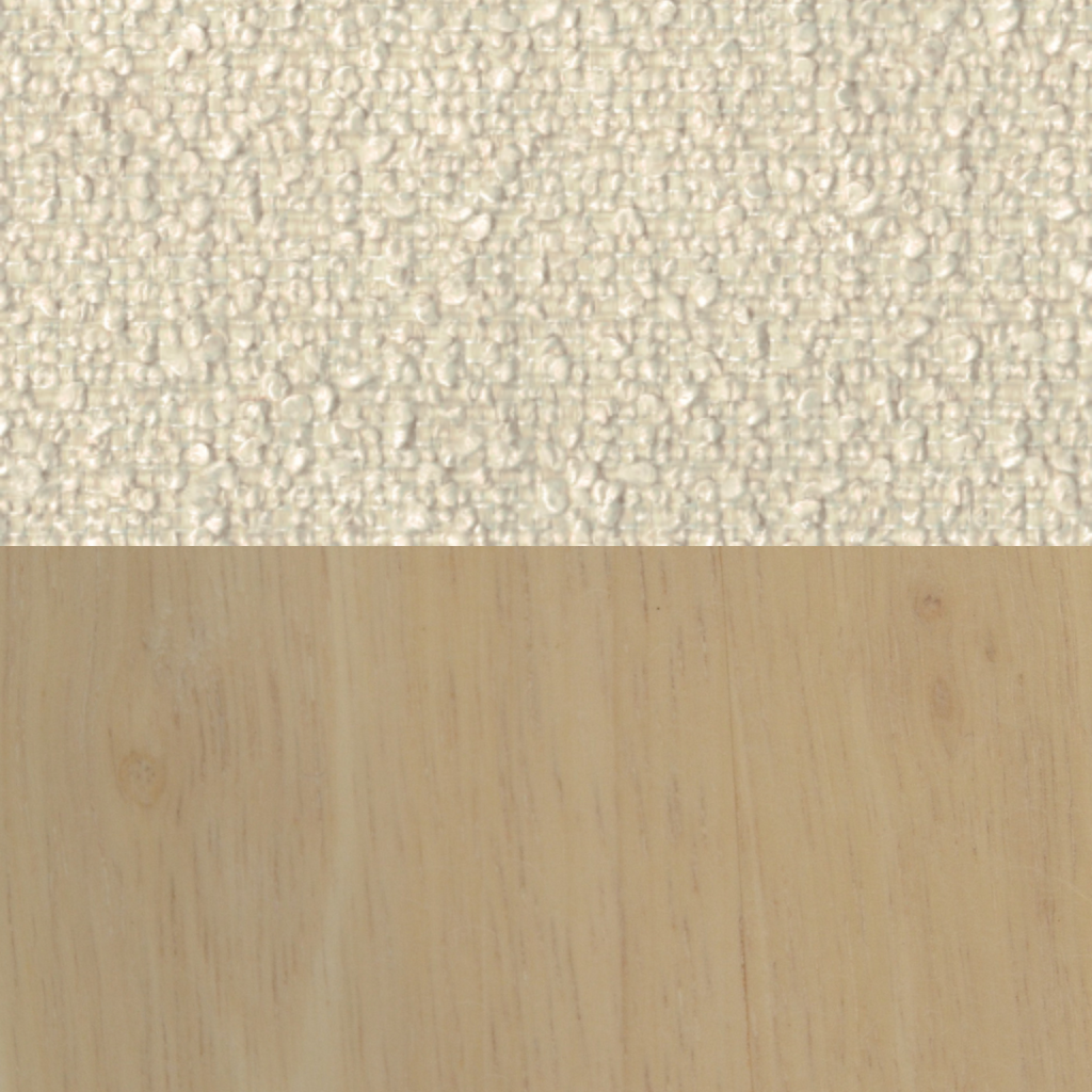 TWENTY10 DESIGNS Everyday Living Collection Whisper Round Stool, Eco-Friendly, Ivory Boucle