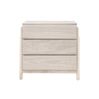 TWENTY10 DESIGNS Whisper 3-Drawer Chest of Drawers, Eco-Friendly, Whitewashed Oak Finish, 85 x 45 x 80 cm