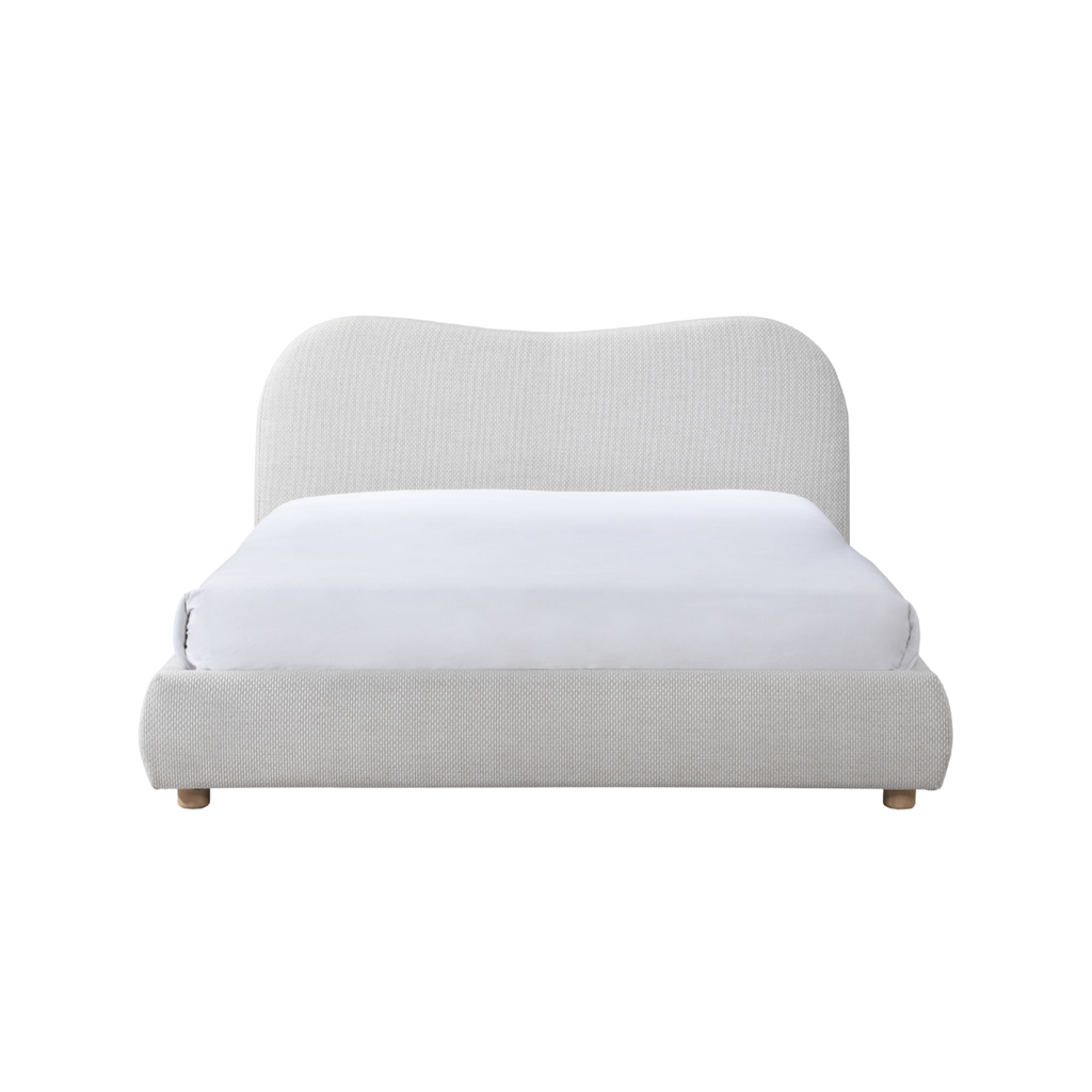 TWENTY10 Designs Eco-Friendly Wave DOUBLE Bed in Natural Weave, 159 x 210 x 101 cm