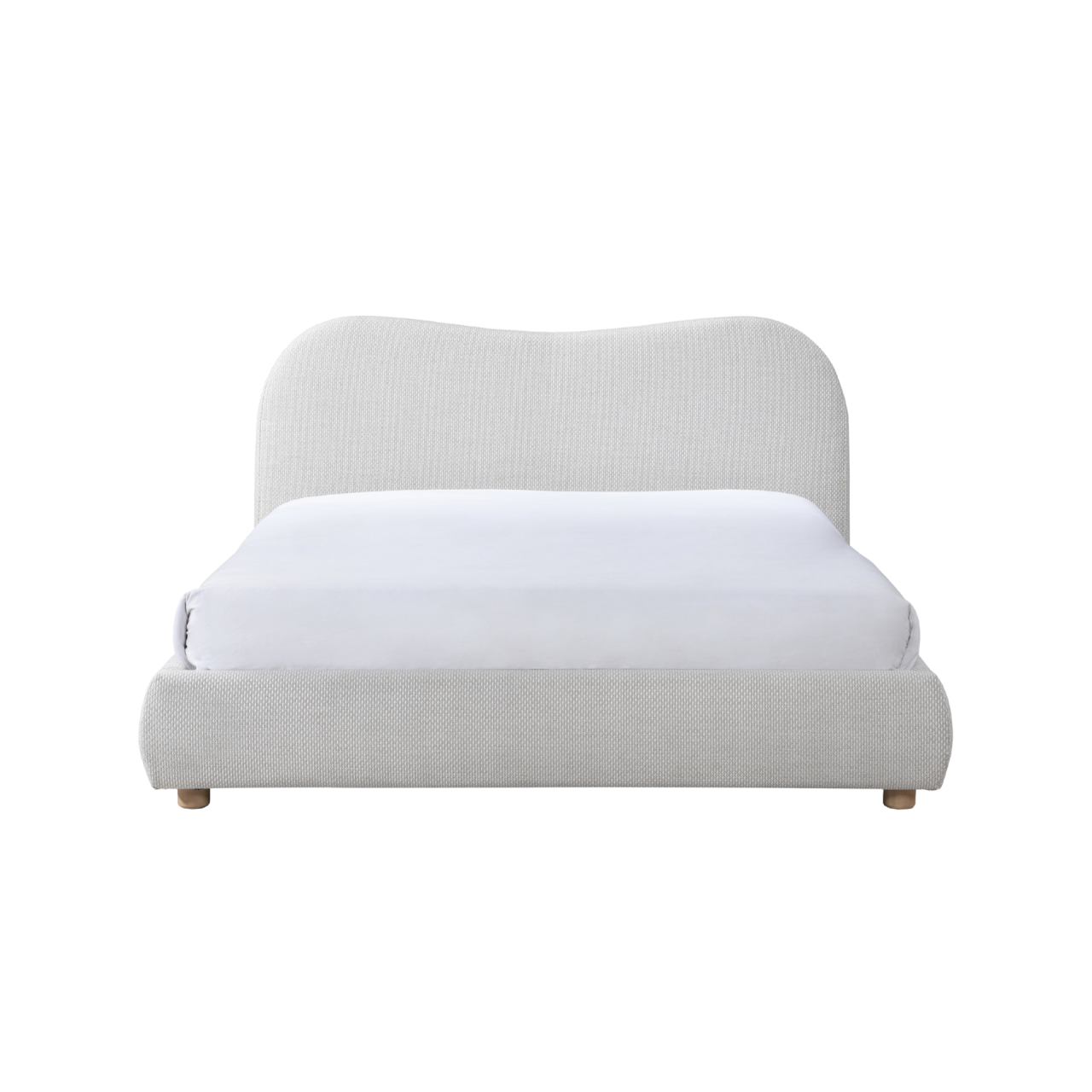 TWENTY10 Designs Eco-Friendly Wave DOUBLE Bed in Natural Weave, 159 x 210 x 101 cm