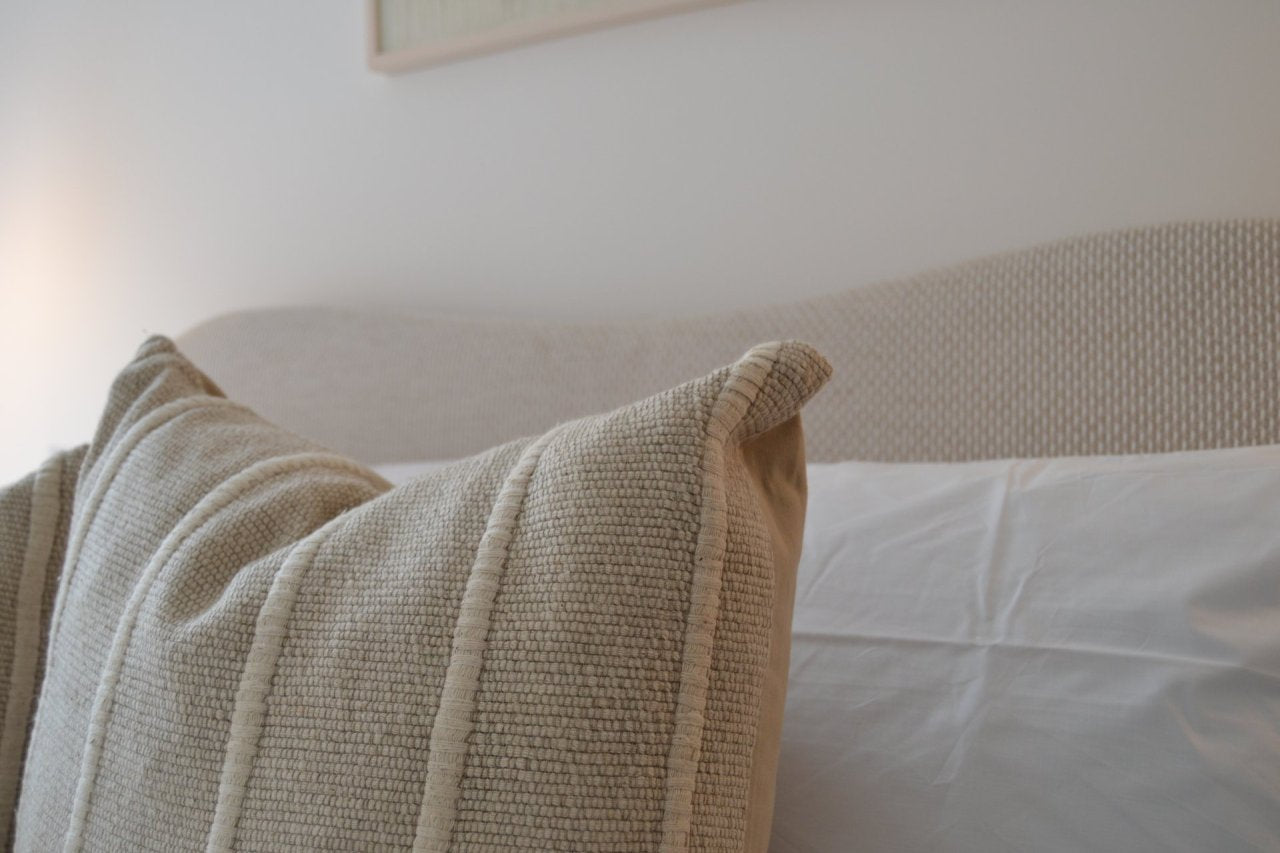 TWENTY10 Designs Eco-Friendly Wave DOUBLE Bed in Natural Weave, 159 x 210 x 101 cm