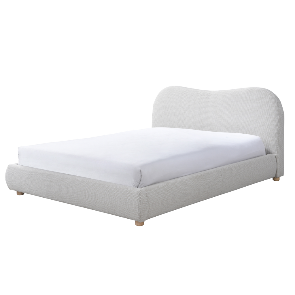 TWENTY10 Designs Eco-Friendly Wave DOUBLE Bed in Natural Weave, 159 x 210 x 101 cm