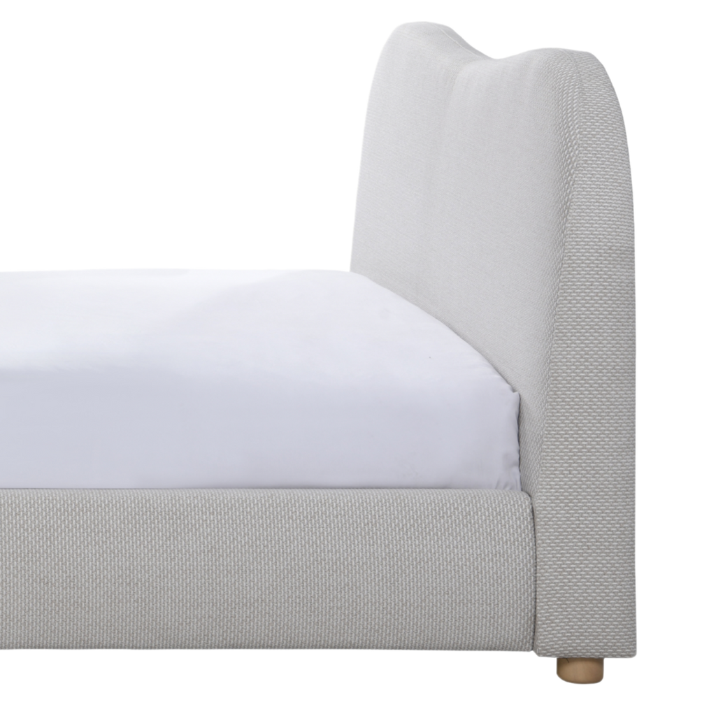 TWENTY10 Designs Eco-Friendly Wave DOUBLE Bed in Natural Weave, 159 x 210 x 101 cm