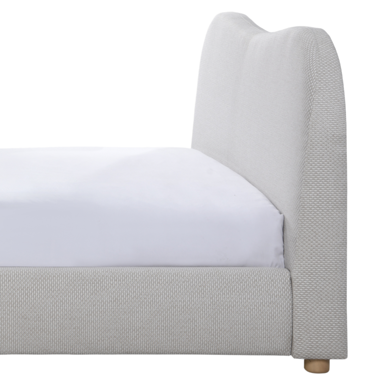 TWENTY10 Designs Eco-Friendly Wave DOUBLE Bed in Natural Weave, 159 x 210 x 101 cm