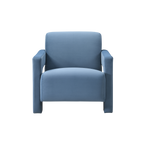 §TWENTY10 Designs Everyday Living Collection Eco-Friendly Apex Armchair in Blue Velvet, 84 x 75 x 73 cm