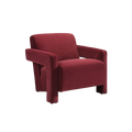 TWENTY10 Designs Everyday Living Collection Eco-Friendly Apex Armchair in Burgundy Velvet, 84 x 75 x 73 cm