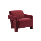 TWENTY10 Designs Everyday Living Collection Eco-Friendly Apex Armchair in Burgundy Velvet, 84 x 75 x 73 cm
