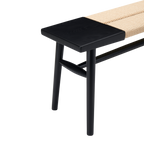 TWENTY10 Elder Bench in Black Ash with Rope Detail, 120cm