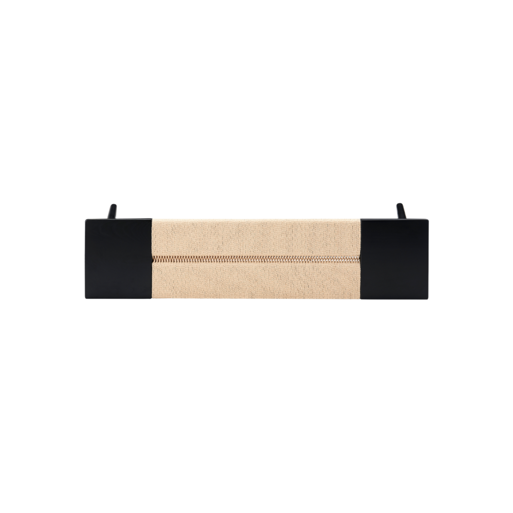 TWENTY10 Elder Bench in Black Ash with Rope Detail, 120cm