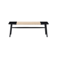 TWENTY10 Elder Bench in Black Ash with Rope Detail, 120cm
