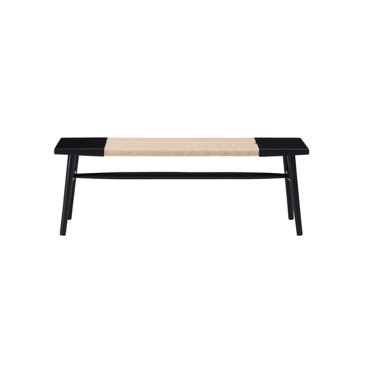 TWENTY10 Elder Bench in Black Ash with Rope Detail, 120cm
