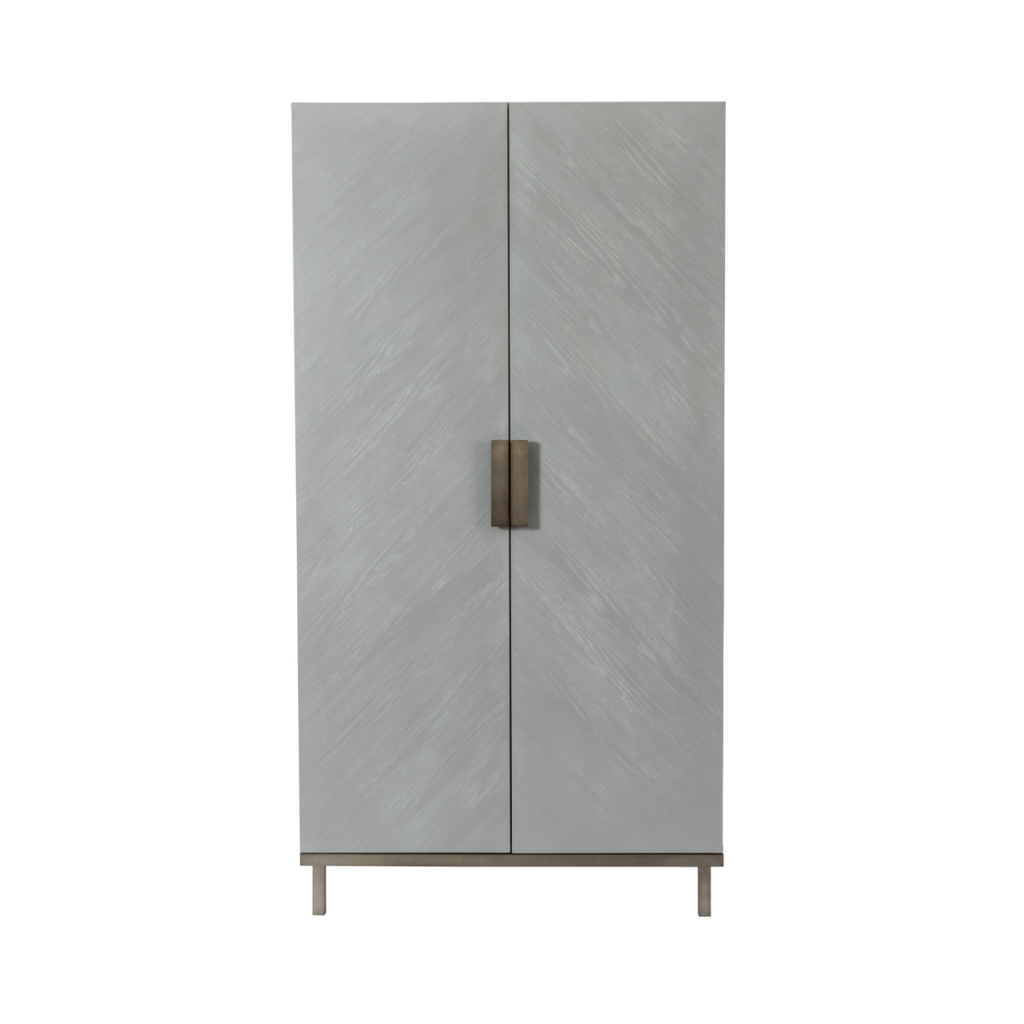 TWENTY10 Lilly Wardrobe, Grey Oak Veneer, Chevron Motif