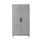 TWENTY10 Lilly Wardrobe, Grey Oak Veneer, Chevron Motif