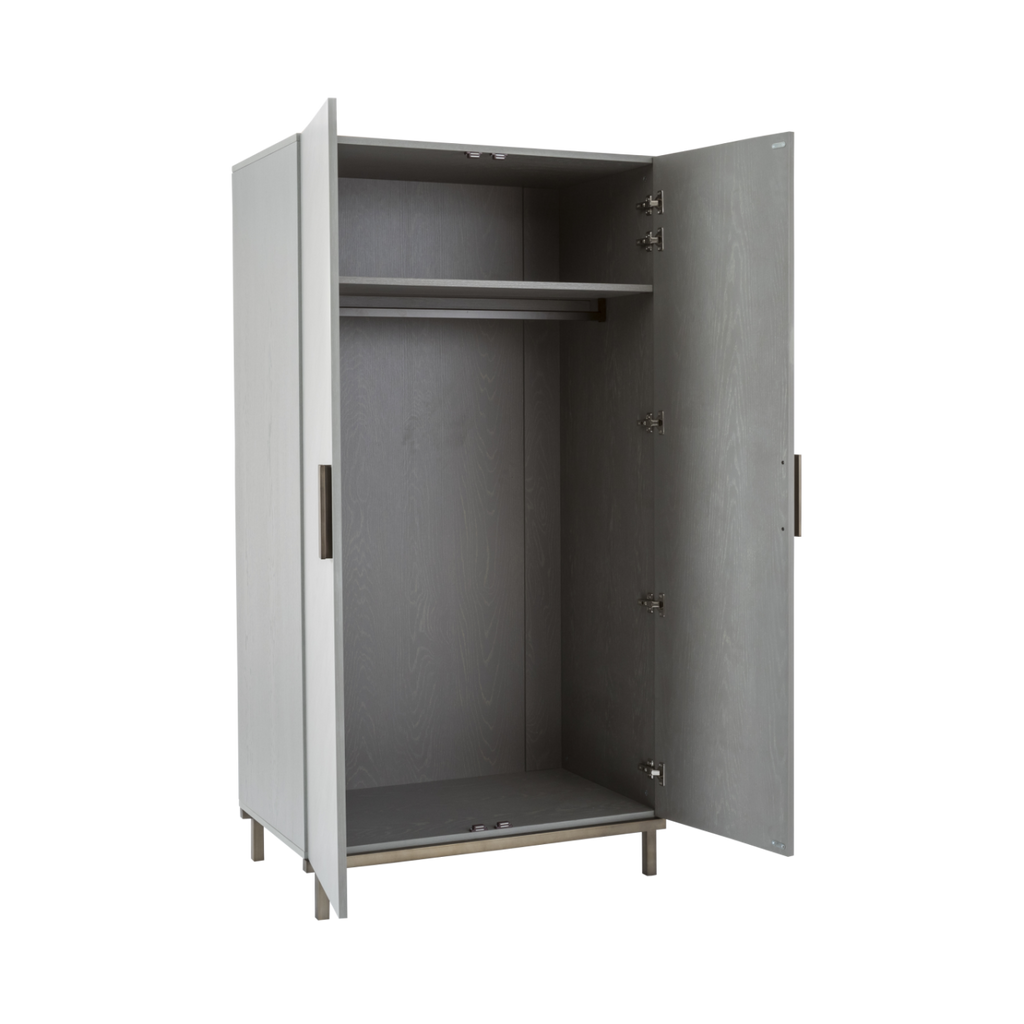 TWENTY10 Lilly Wardrobe, Grey Oak Veneer, Chevron Motif