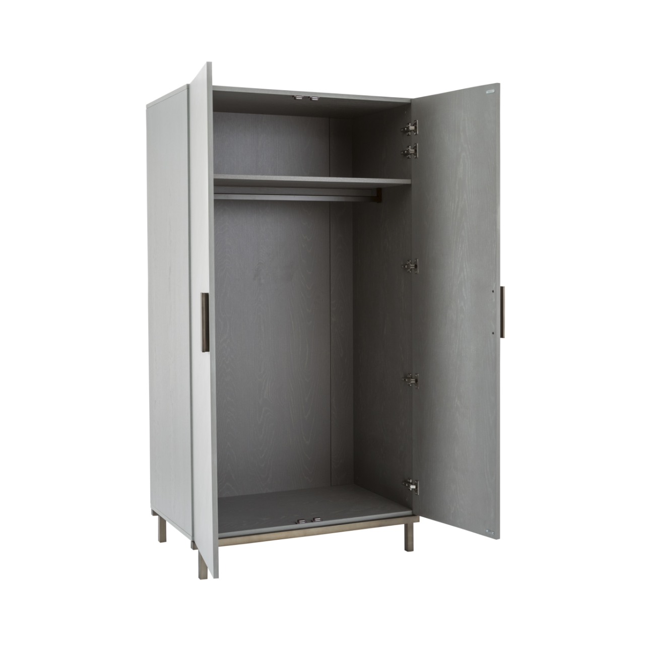 TWENTY10 Lilly Wardrobe, Grey Oak Veneer, Chevron Motif