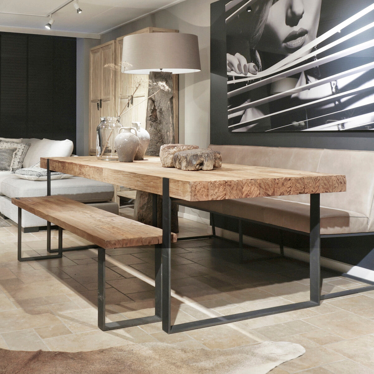 'T LOOIERSHUIS Stoer BigBoy Extra Large Dining Table in Solid Teak, Choice of 250cm or 300cm Length