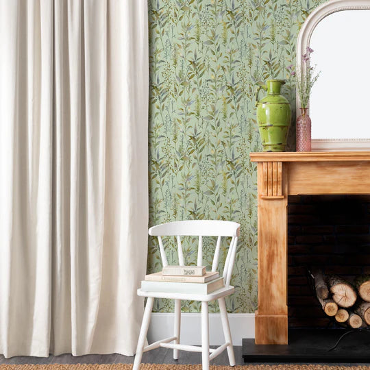 VOYAGE MAISON Aberduna 1.4m Wide Width Wallpaper, Sage
