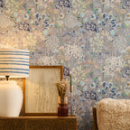 VOYAGE MAISON Ailsa 1.4m Wide Width Wallpaper, Cornflower