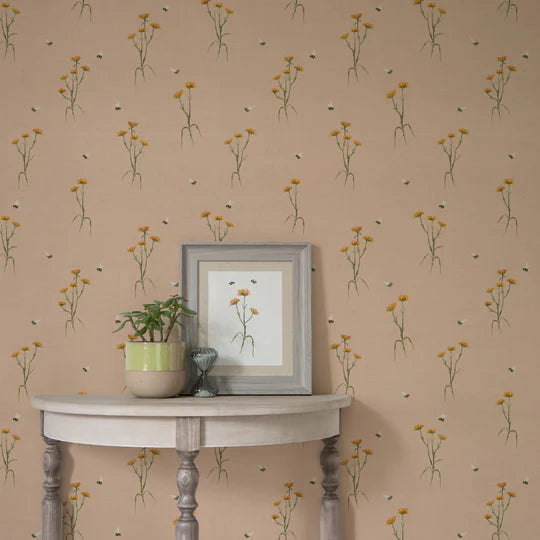 VOYAGE MAISON Allimore 1.4m Wide Width Wallpaper, Apricot