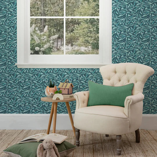VOYAGE MAISON Balaya 1.4m Wide Width Wallpaper, Teal