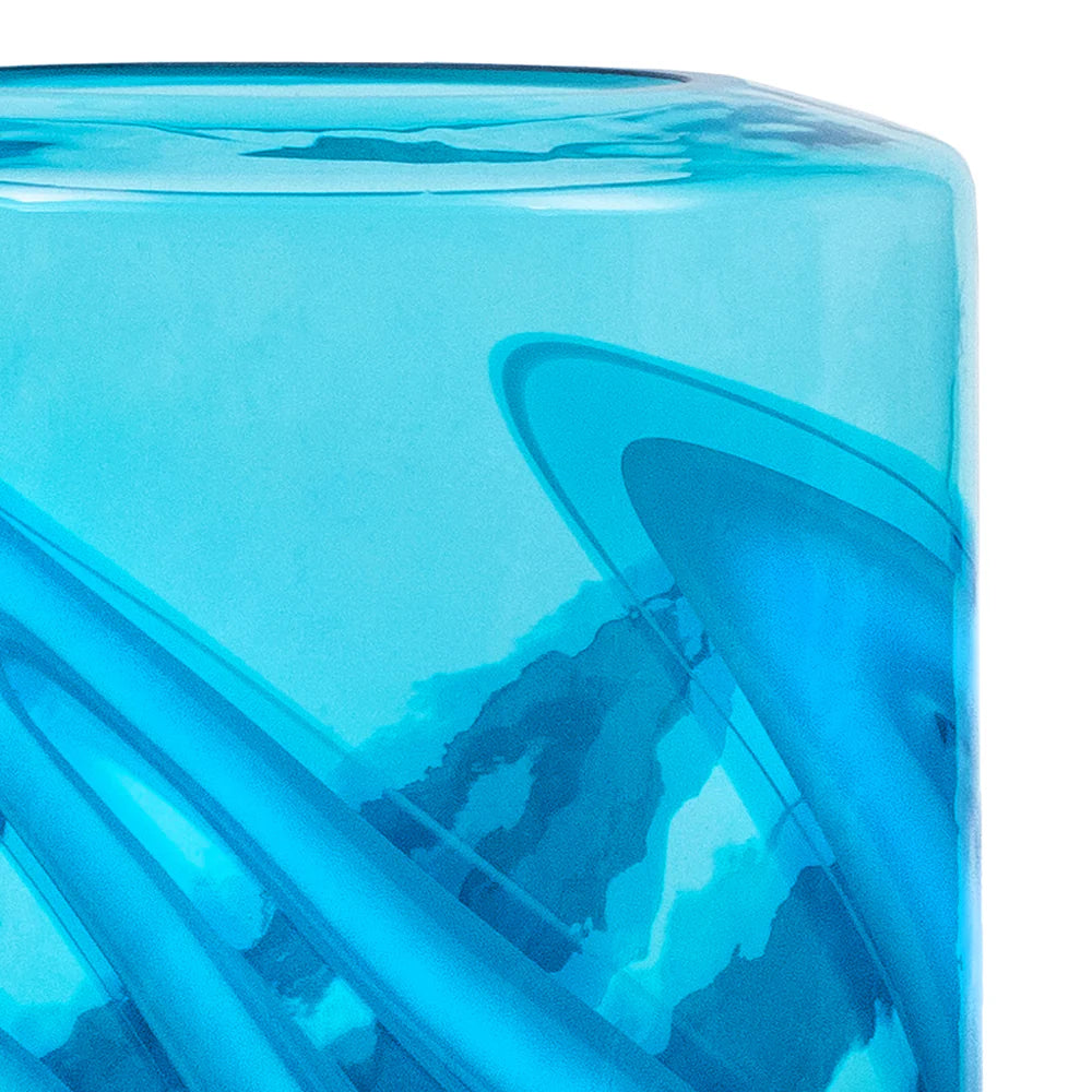 VOYAGE MAISON Elbe Hand-Blown Vase Aqua, H 30 cm