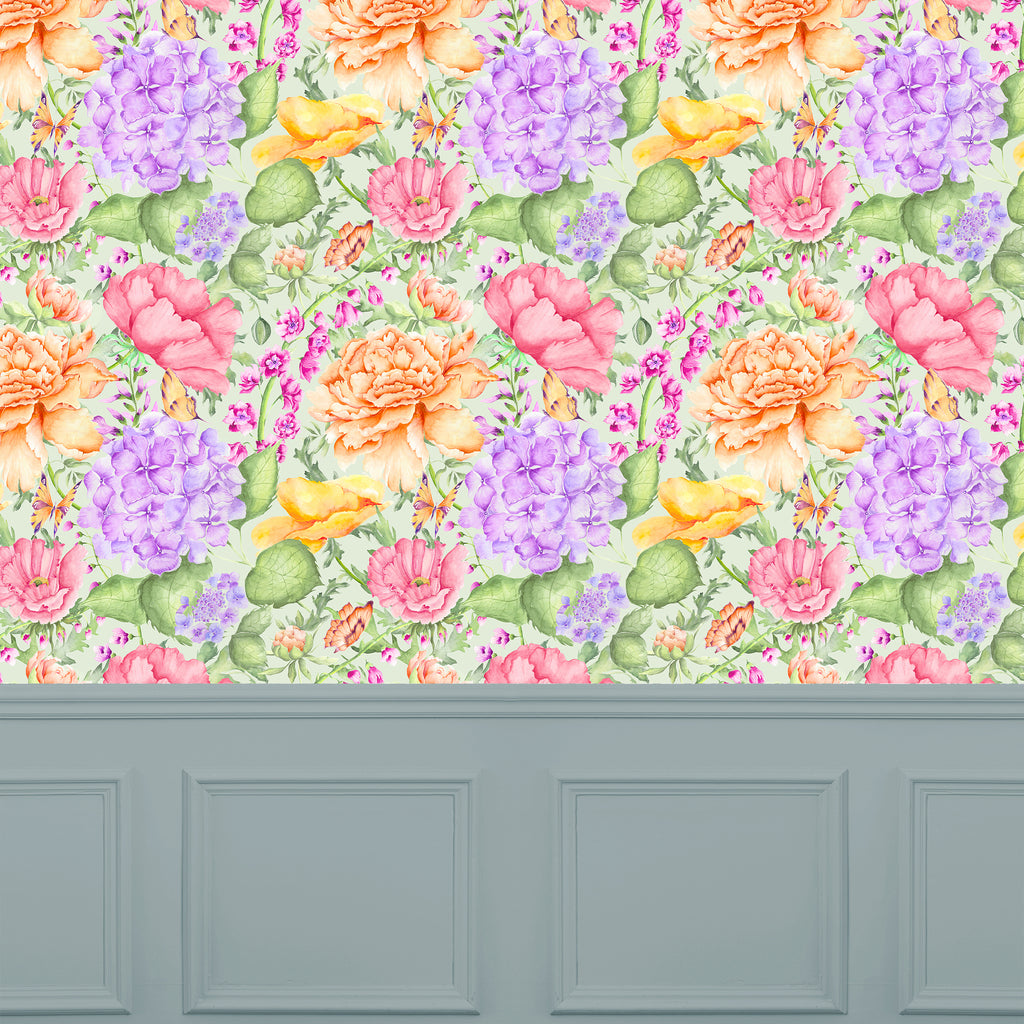 VOYAGE MAISON Idalia 1.4m Wide-Width Wallpaper, Sage