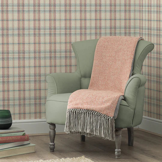 VOYAGE MAISON Nairna 1.4m Wide Width Wallpaper, Rosehip