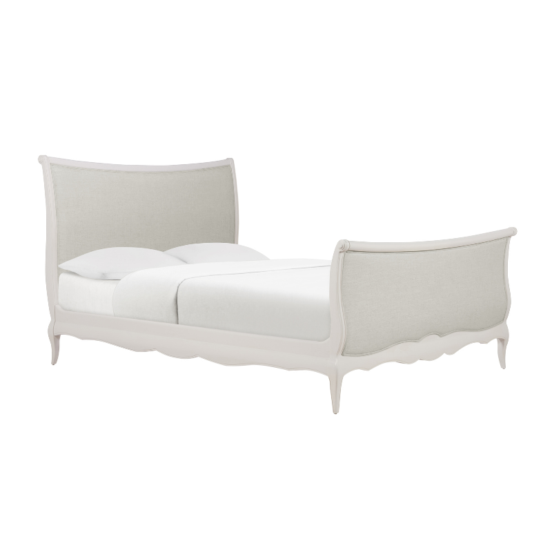 WILLIS & GAMBIER Amelie White Double High End Bed in Oak