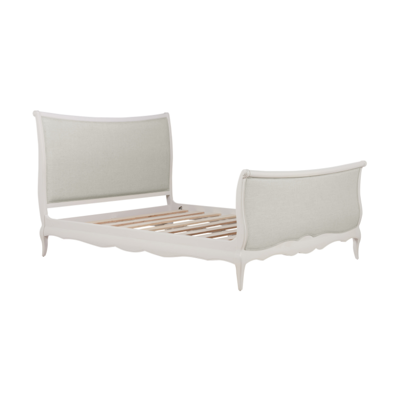 WILLIS & GAMBIER Amelie White Double High End Bed in Oak