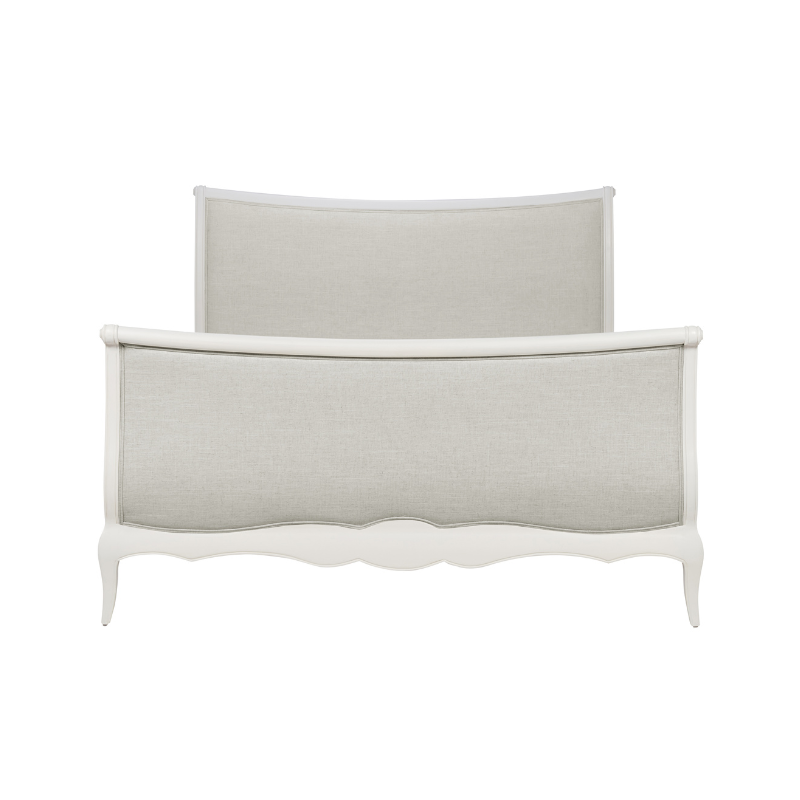 WILLIS & GAMBIER Amelie White Double High End Bed in Oak