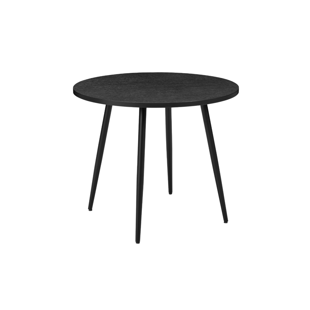 TWENTY10 DESIGNS Everyday Living Collection Horizon Round Dining Table, Black Oak Effect, Ø 90 cm